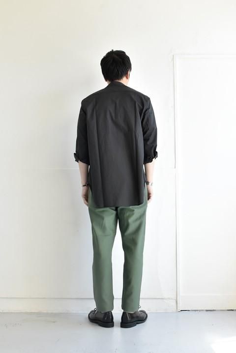GD（グラダッドシャツ） IRISH GRANDAD COLLAR SHIRTS ブラック