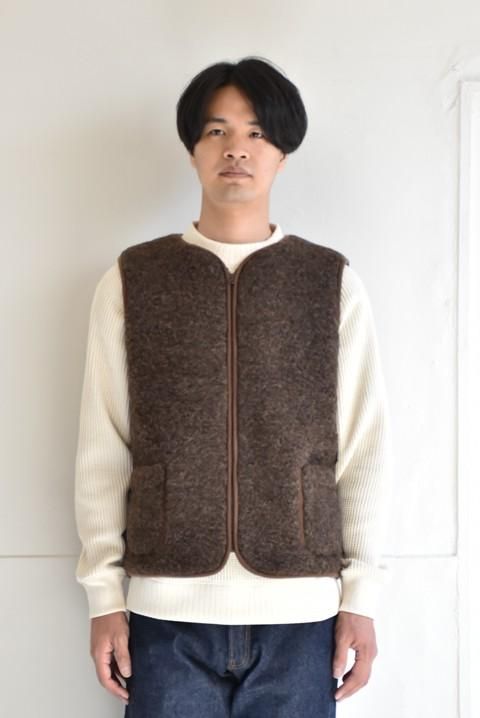 COLD BREAKER（コールドブレーカー） NOCOLLAR VEST ダークブラウン 