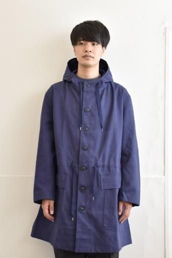 美品/希少✨yarmo ショップコート　ストライプ　ネイビー　40 英国製 美品/希少✨yarmo ショップコート ストライプ ネイビー 40 英国