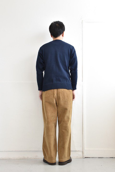 GUERNSEY WOOLLENS（ガンジーウーレンズ） COTTON TRADITIONAL GUERNSEY リッチネイビー - ZABOU