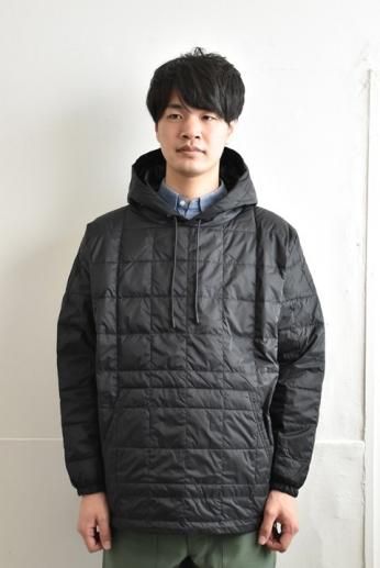 TAION（タイオン）クルーネックプルオーバーダウン ブラック - ZABOU