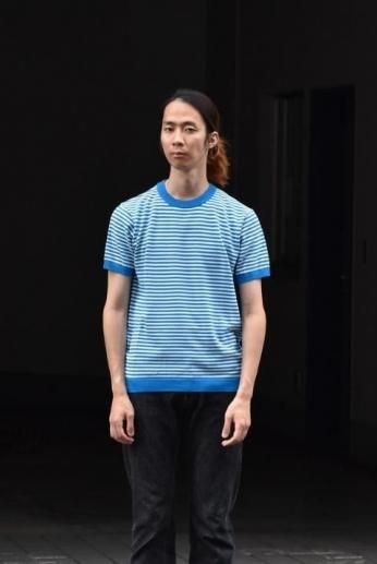 <img class='new_mark_img1' src='https://img.shop-pro.jp/img/new/icons13.gif' style='border:none;display:inline;margin:0px;padding:0px;width:auto;' />MOONCASTLEʥࡼ󥭥å ICE COTTON BORDER SHORT CREWNECK ֥롼/ۥ磻