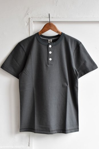 BARNS OUTFITTERS（バーンズアウトフィッターズ）COZUN S/S SOLID HENLEY ブラック