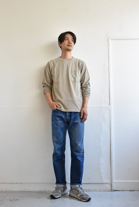 Jackman（ジャックマン）Pocket L/S T-shirt Dirty Dirty Base - ZABOU