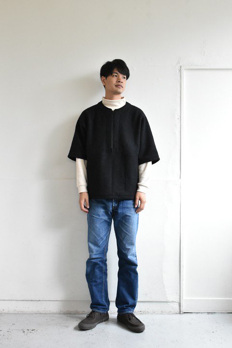 Jackman（ジャックマン） Wool Watch Shirt ブラック - ZABOU