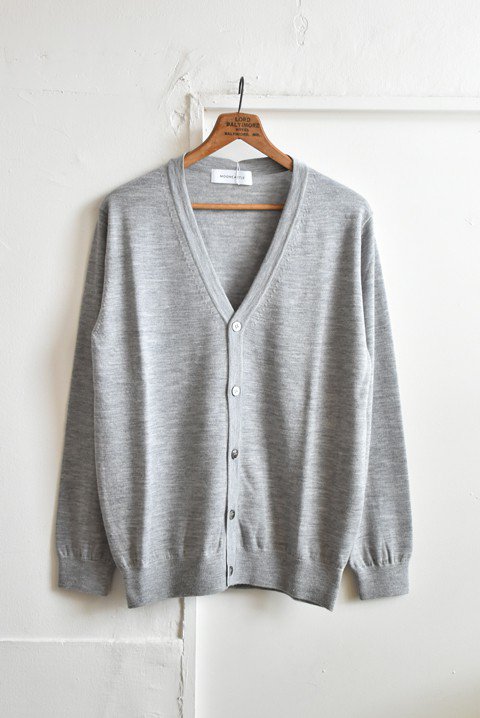 MOONCASTLE（ムーンキャッスル） WOOL CARDIGAN ライトグレー - ZABOU