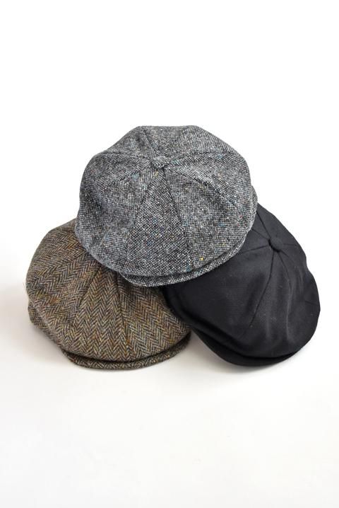 HANNA HAT（ハンナハット） HARRIS TWEED HERRINGBONE 8PANEL HUNTING 