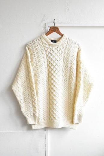 ARAN WOOLLEN MILLS（アランウーレンミルズ）TraditionalAranSweater ホワイト