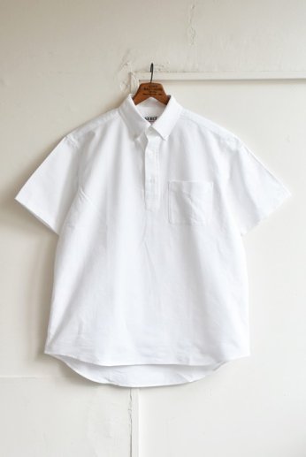 SERO（セロ） ボタンダウン半袖プルオーバーシャツ オックスフォード ホワイト