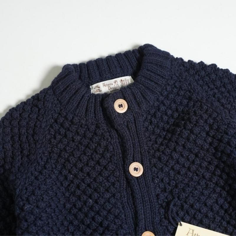 Athena Designs カーディガン グレー 新ウール Athena Designs カーディガン グレー 新ウール