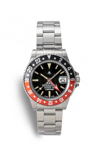 <img class='new_mark_img1' src='https://img.shop-pro.jp/img/new/icons13.gif' style='border:none;display:inline;margin:0px;padding:0px;width:auto;' />Naval WatchʥʥХ åProduced By LOWERCASE FRXD004 GMT Mechanical S/S 3 links Metal band