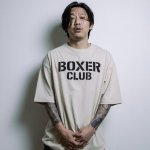 [新作] BOXER CLUB LOGO ビッグシルエットコットンTシャツ