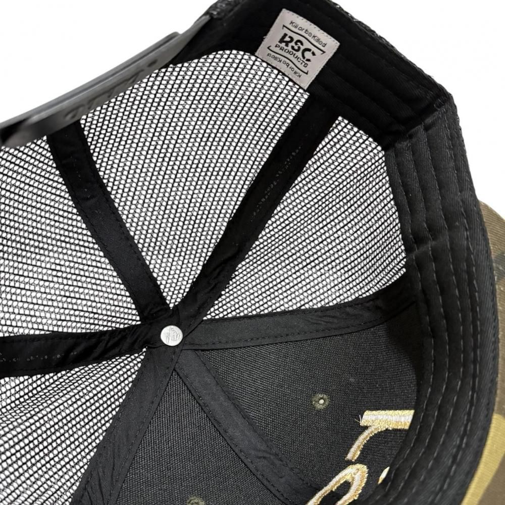 3D刺繍 ロゴ メッシュキャップ(カモフラージュ)白 - ボクシング