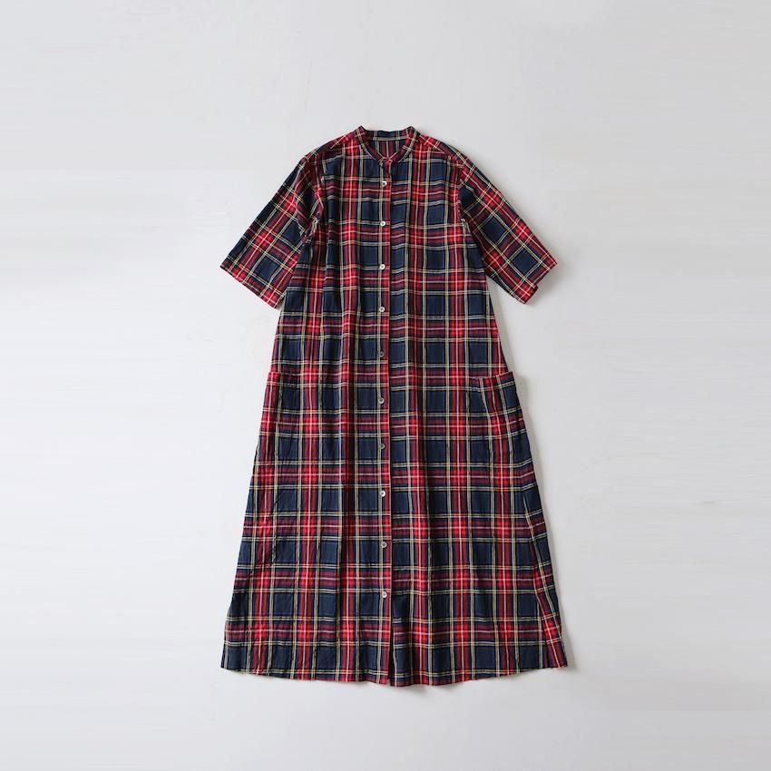An2240 タータンチェックシャツワンピース Atelier An One 糸島のアトリエから しあわせな日常着を An2240 タータンチェックシャツワンピース Atelier An One 糸島のアトリエから しあわせな日常着を