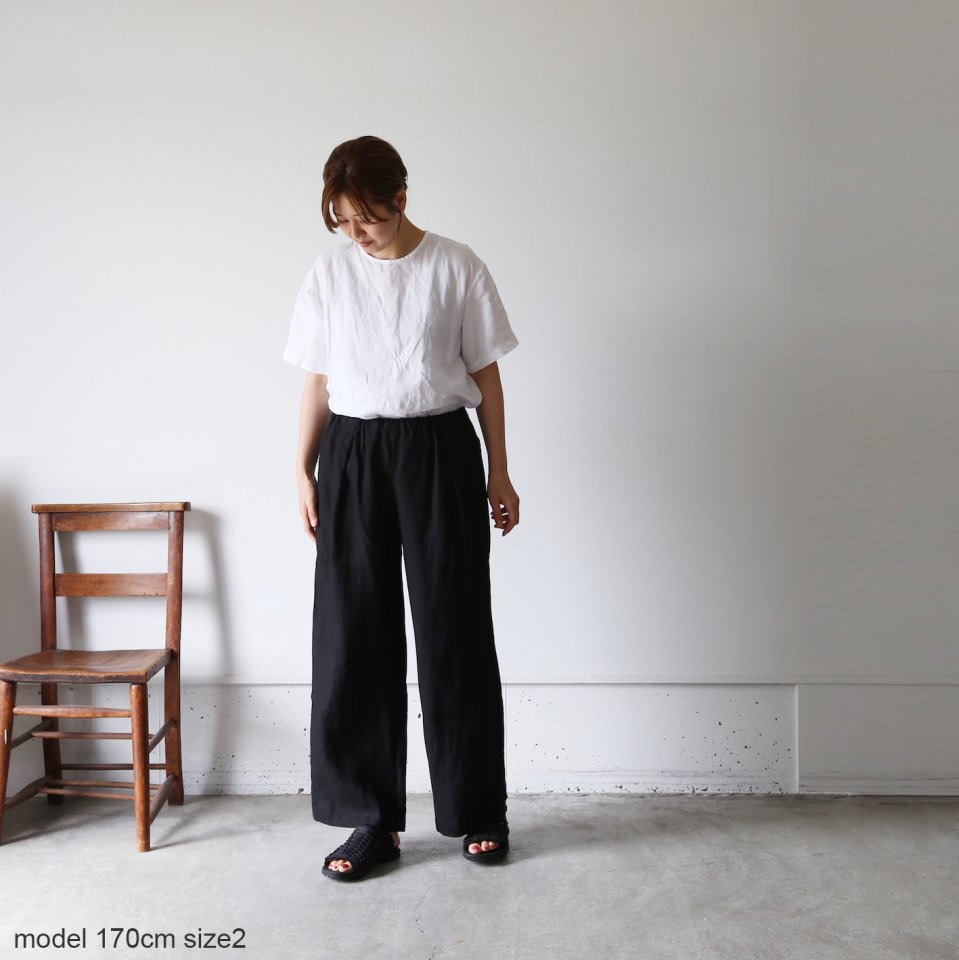 an2349リネンワイドパンツ - atelier an one - 糸島のアトリエから、しあわせな日常着を。