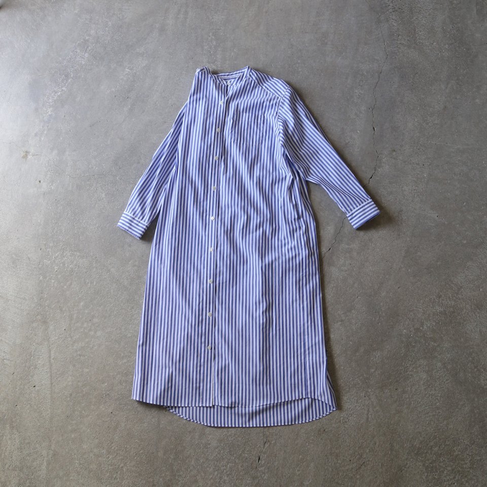 Midi Umi ストライプワイドシャツワンピース - atelier an one - 糸島のアトリエから、しあわせな日常着を。