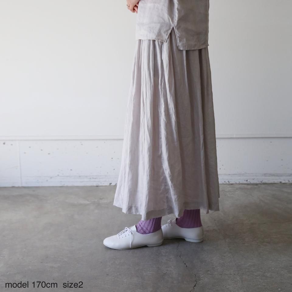【極美品】アトリエアンワン　デルデランリネン　グランスカート　サイズ1 an2427 リネングランスカート - atelier an one - 糸島の