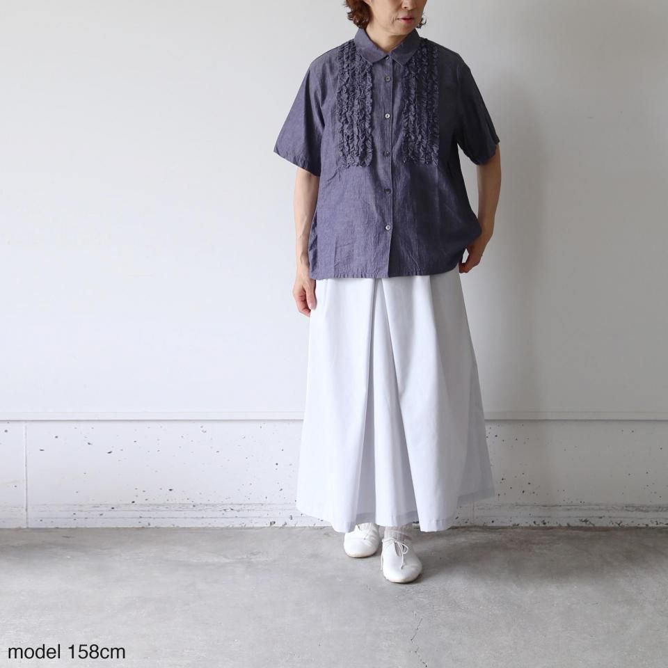 MidiUmi フロントフリルシャツ - atelier an one - 糸島の