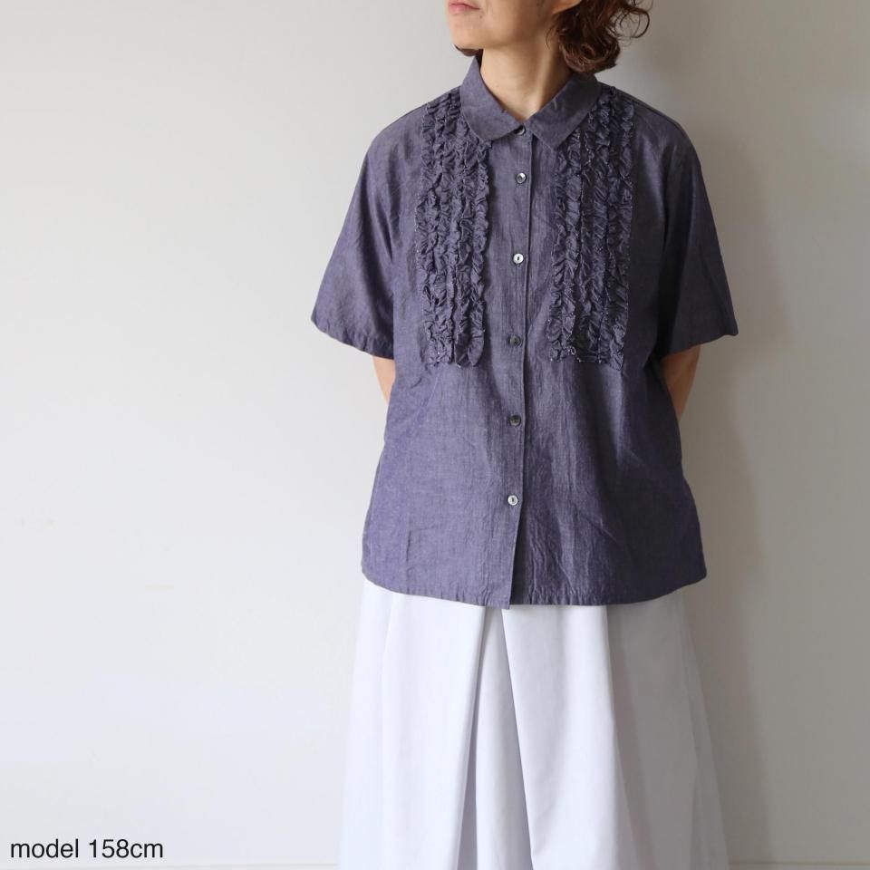 MidiUmi フロントフリルシャツ - atelier an one - 糸島の