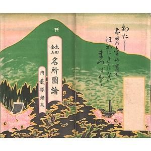 常光鳥瞰図］ 太田・金山名所図絵 附藪塚鉱泉