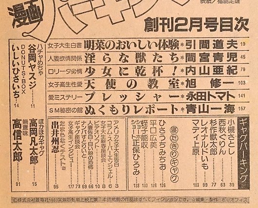 漫画パーキング 昭和58年2月号 創刊号