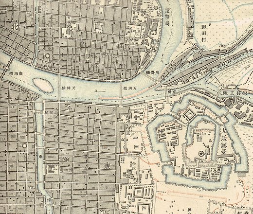 大坂近傍 第１号～第６号 二万分一地形図 ３色刷図 ６面揃