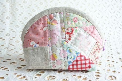 クレイジーキルトポーチ用パターン＆レシピセット - パッチワーク