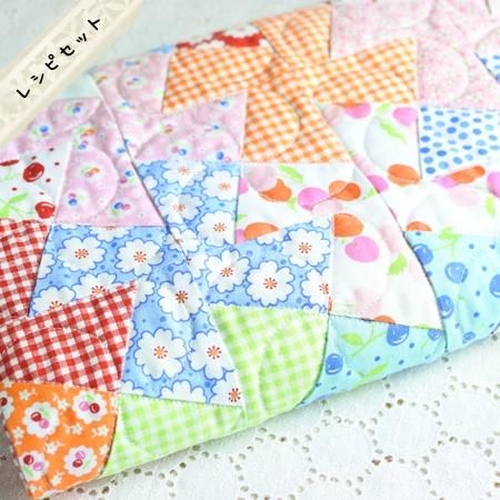 チャームパックで作るピンホイール用パターン レシピセット パッチワークキルトと生地 キット 副資材のお店 Quilt Qufu