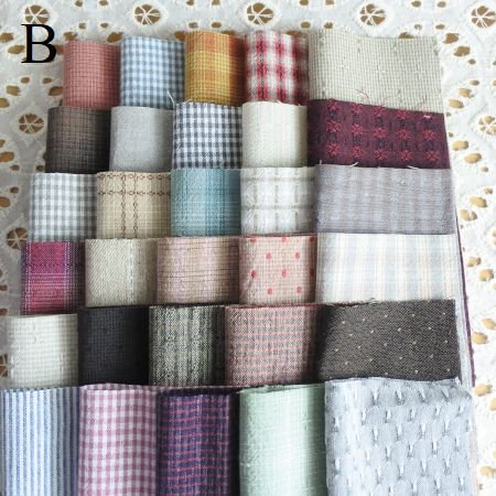 先染めコットン カットクロスセット Sサイズ - パッチワークキルトと生地、キット、副資材のお店　Quilt Qufu