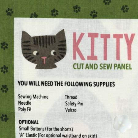 moda Here Kitty Kitty（モダ ヒアキティキティ）キティパネル (110×90) - パッチワークキルトと生地、キット、副資材のお店　 Quilt Qufu