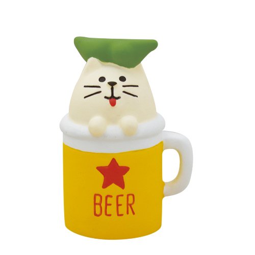 concombre コンコンブル おばけ猫ビール / メール便対応可 ミニチュア デコレ おばけ茶屋 - フィッシングキャット  手芸材料・雑貨・キャラグッズ通販