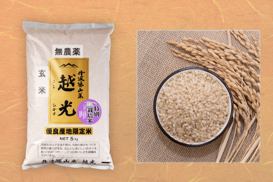 無農薬栽培の玄米 越光（コシヒカリ）5kg - 阪本屋公式ネット