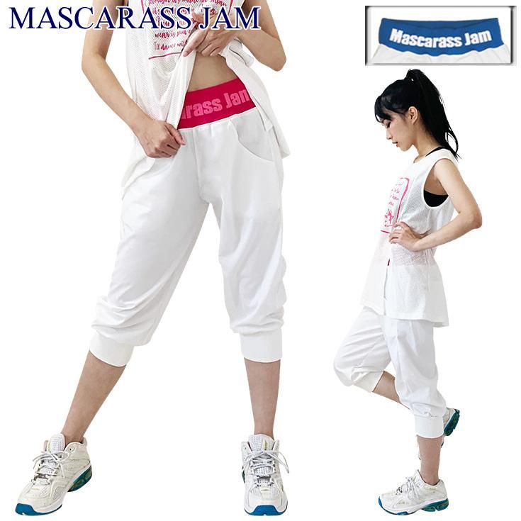 ホワイト スカラップヘム パンツ MJ☆カラバリリブホワイトカプリパンツ - D2Cブランド☆マスカラス