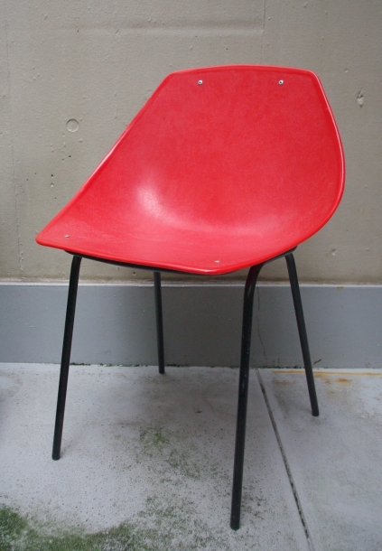 Pierre Guariche/ Meurop /Side Shell Chair / Red - organ-online.com