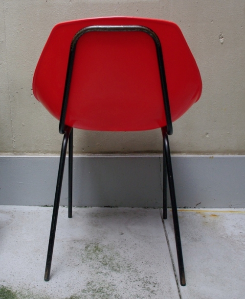 Pierre Guariche/ Meurop /Side Shell Chair / Red - organ