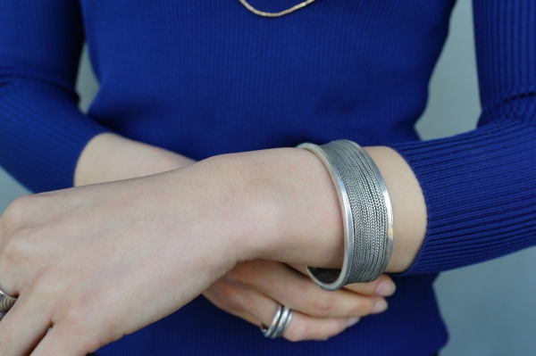 山岳民族 銀細工/Vintage Bangle/ラフ族、アカ族(orリス族)_B