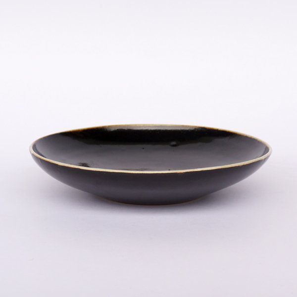 Lucie Rie/Plate/鏡面黒釉薬