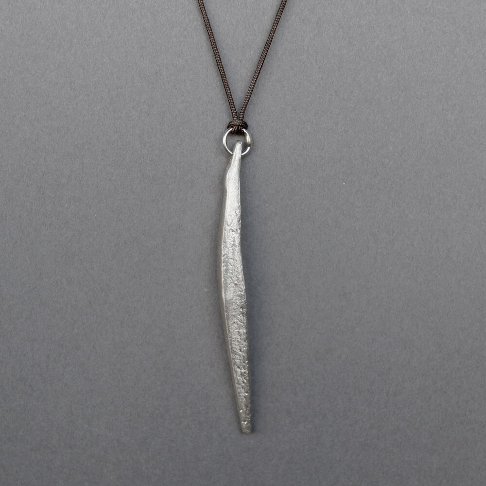 Melanie Decourcey/Pendant On String/Silver Based On Ancient Temple Nail I