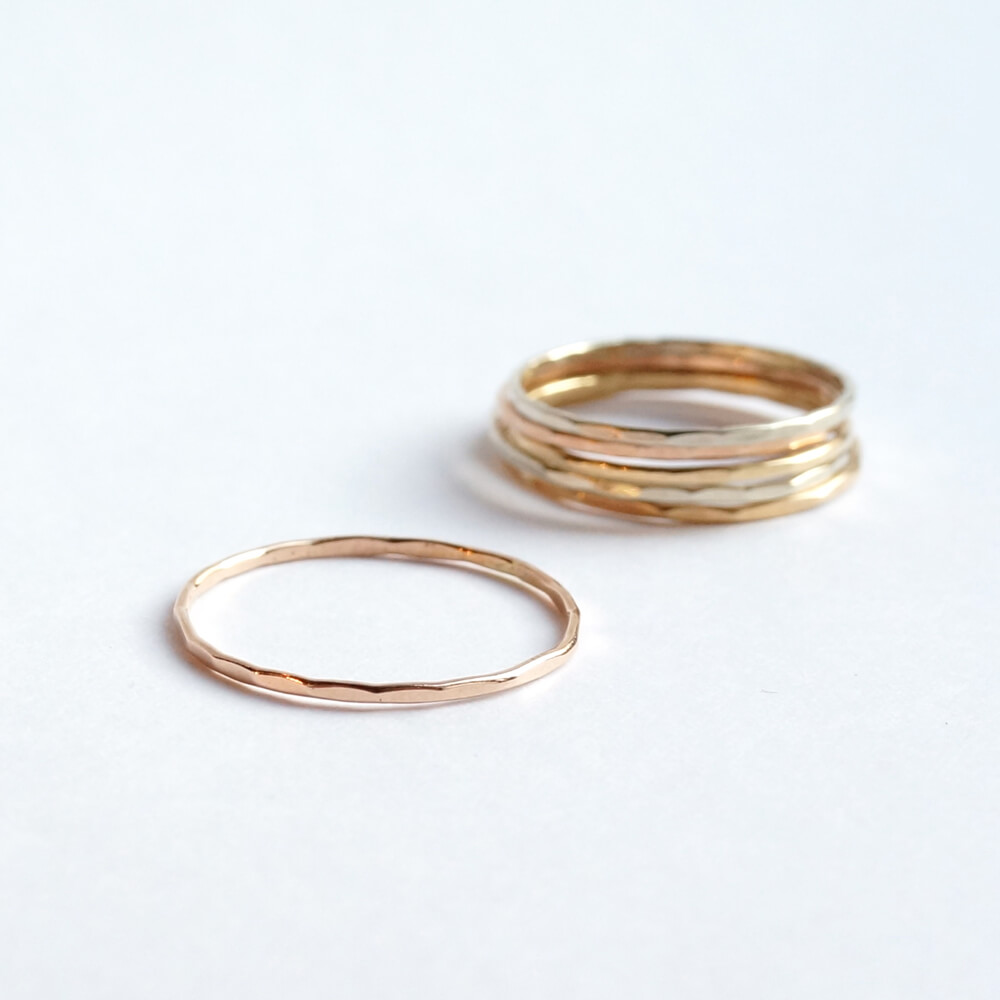 Melissa Joy Manning/Gold Stacking Rings/Pink Gold(11.5号) - organ