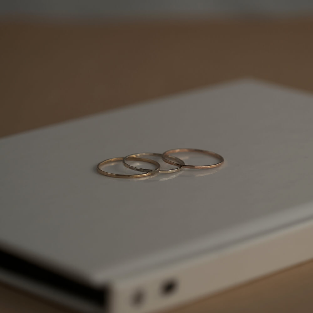 Melissa Joy Manning/Gold Stacking Rings/Pink Gold(11.5号