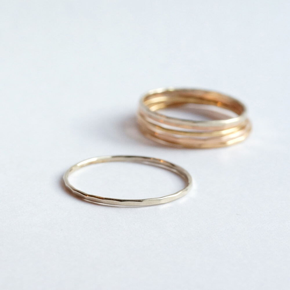 Melissa Joy Manning/Gold Stacking Rings/Green Gold(11.5号) - organ