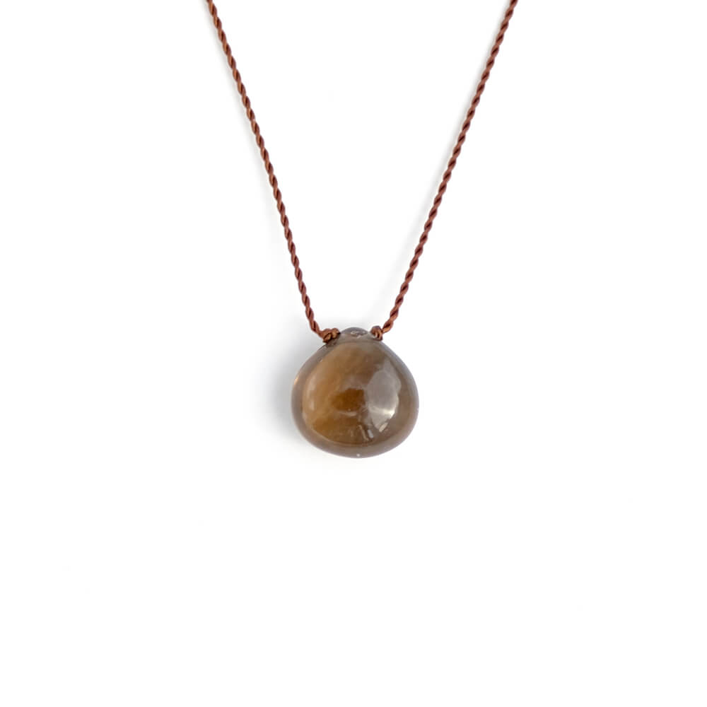 Margaret Solow/Smooth Stone Necklace/Smokey Quartz - organ-online.com