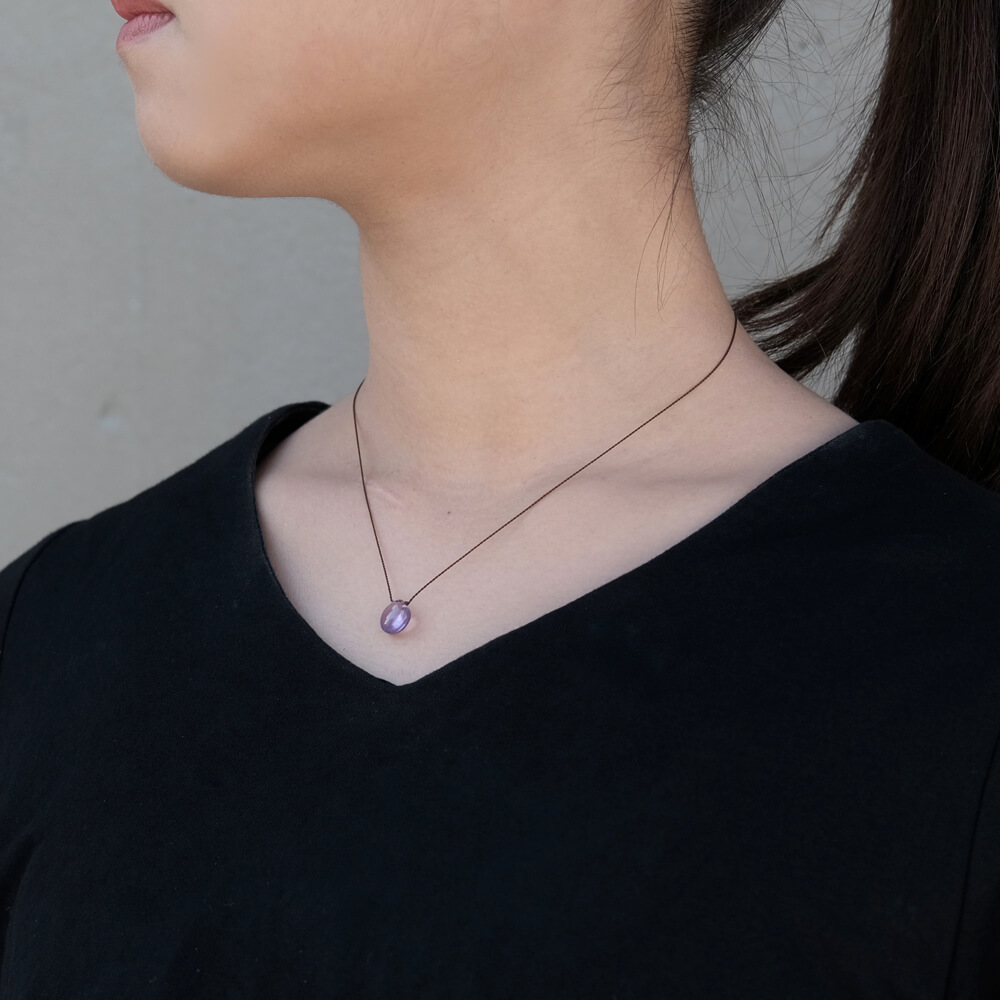 Margaret Solow/Smooth Stone Necklace/Amethyst - organ-online.com