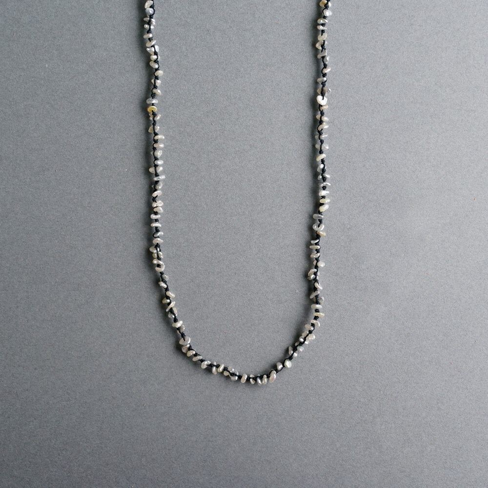 Melanie Decourcey/Beaded Long Keshi Pearl Necklace