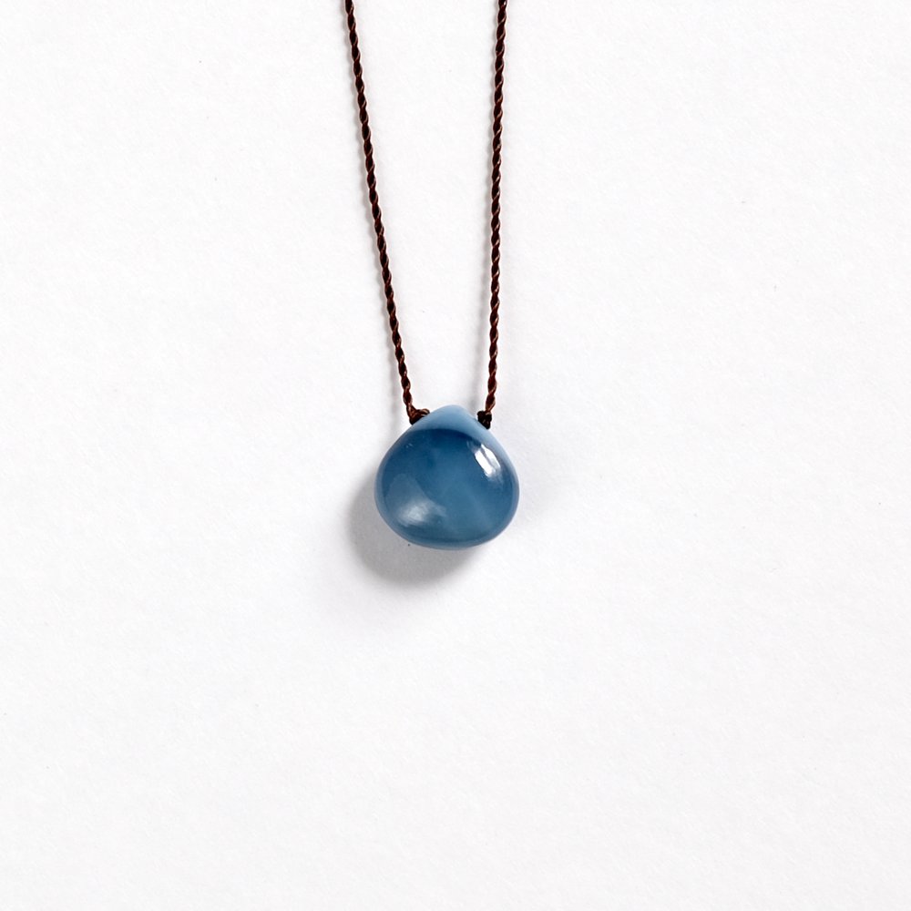 Margaret Solow/Smooth Blue Opal Necklace 