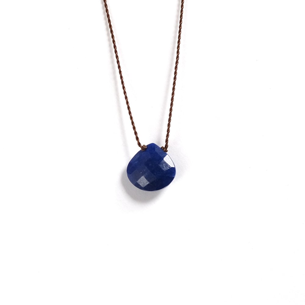 Margaret Solow/Faceted Lapis Necklace 