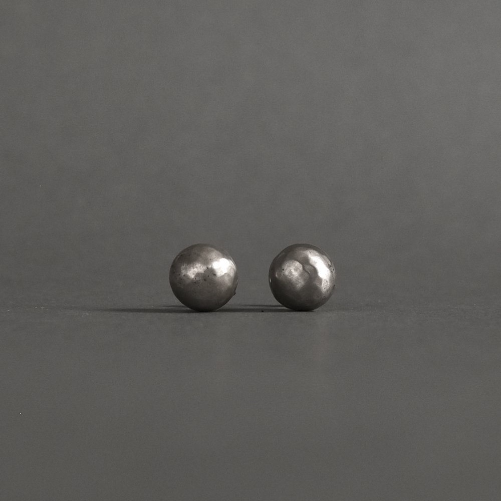 Tej Kothari/Large Silver Snowball Earrings