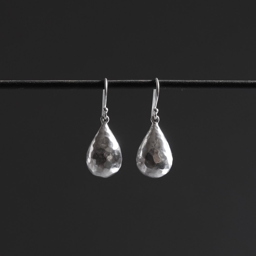Tej Kothari/Large Silver Drop Earrings - organ-online.com