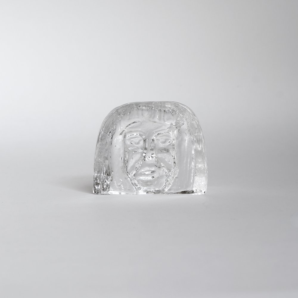 Erik Hoglund/Paperweight/Woman's Face (Clear)
