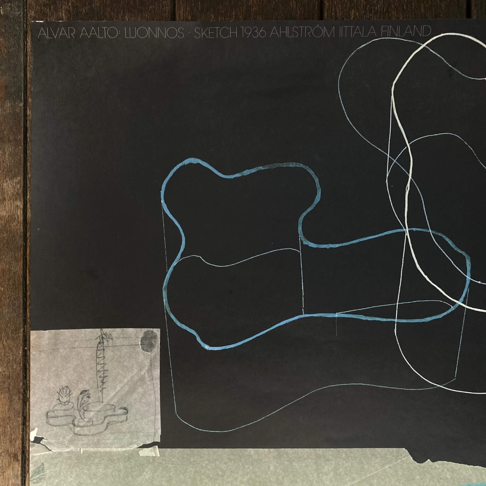 アルヴァアアルト スケッチ サヴォイ 額装 イッタラ アルヴァアアルト スケッチ サヴォイ 額装 イッタラ